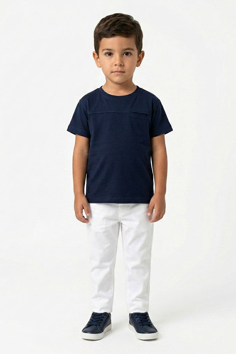  POCKET DETAIL T-SHIRT FOR BABY BOY   MEME