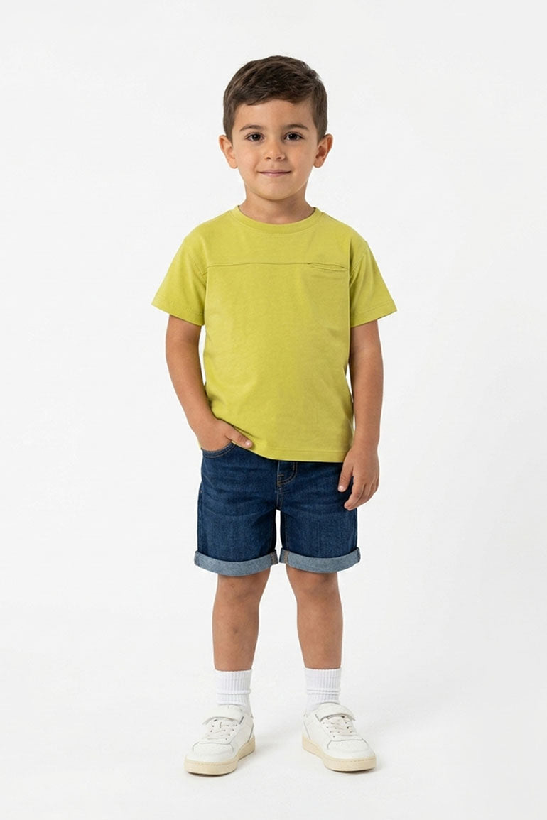  POCKET DETAIL T-SHIRT FOR BABY BOY   MEME