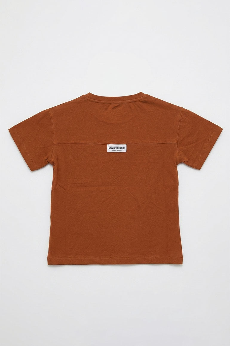  POCKET DETAIL T-SHIRT FOR BABY BOY   MEME