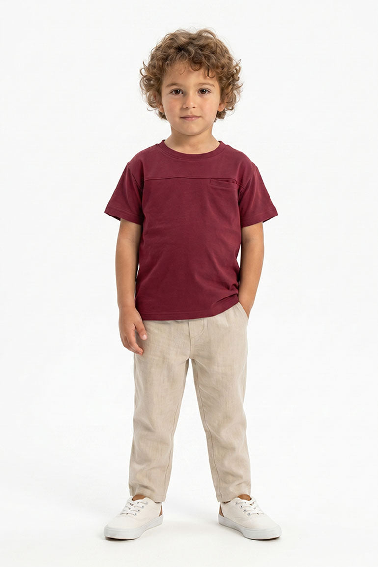  POCKET DETAIL T-SHIRT FOR BABY BOY   MEME