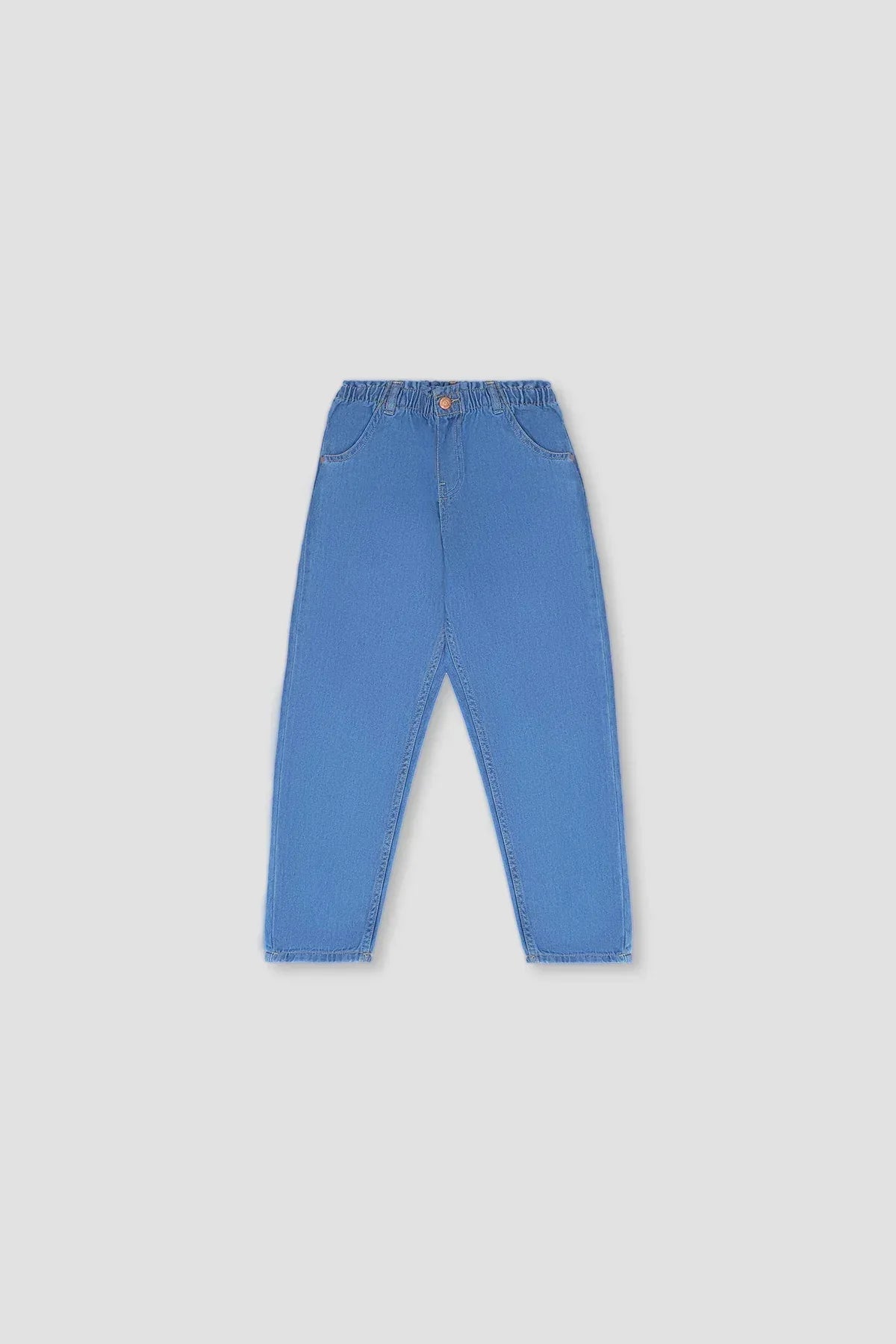 Paper Bag Denim Jeans For Girl