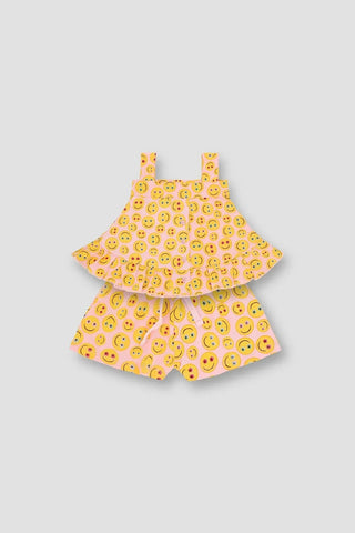 Printed Emoji Set For Baby Girl