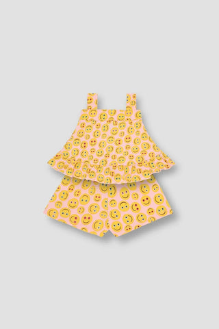 Printed Emoji Set For Baby Girl