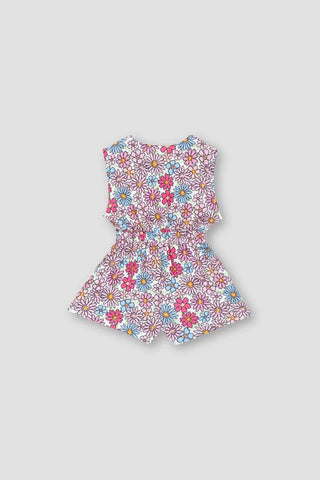 Printed Jumpsuit Dress For Baby Girl