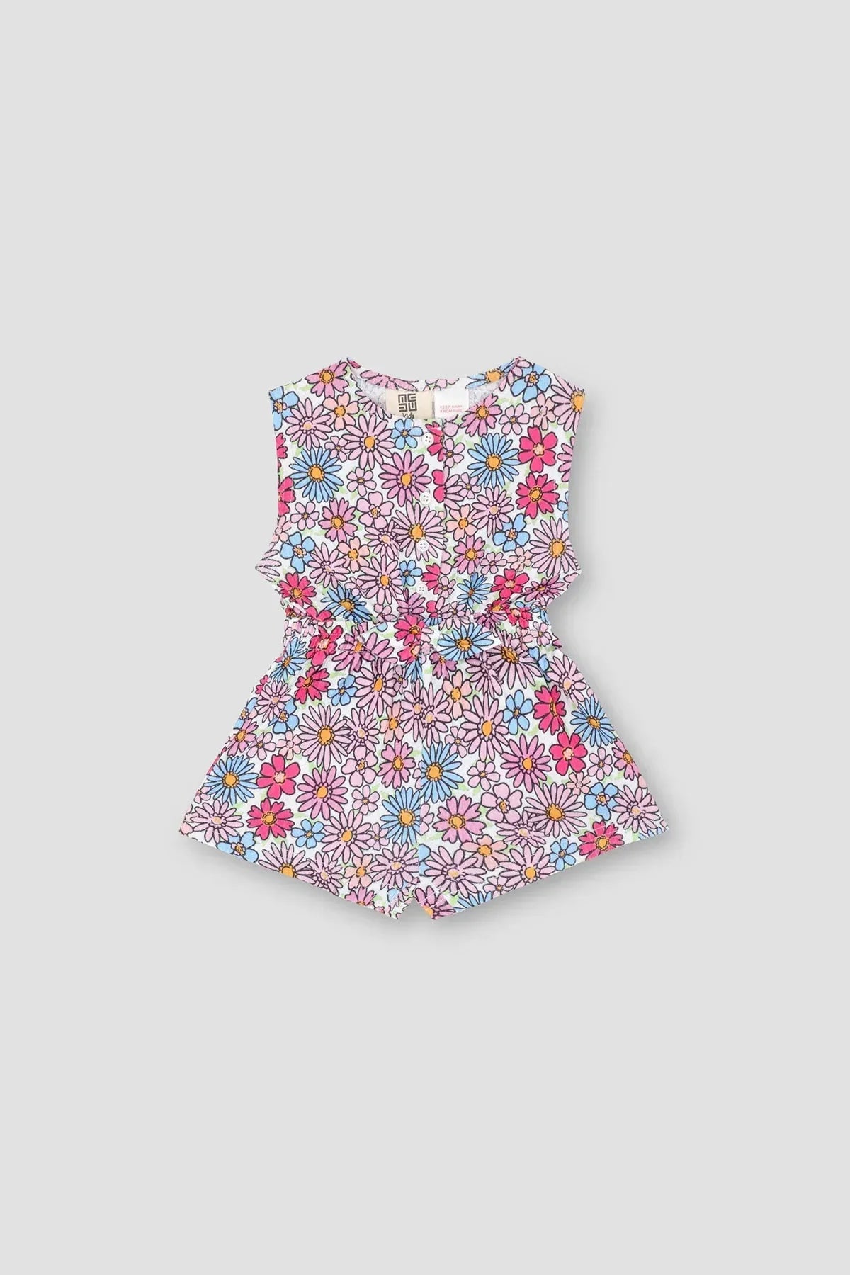 Printed Jumpsuit Dress For Baby Girl
