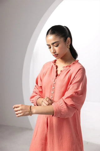Crinkled Midi Dress For Women