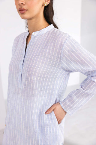 Striped Long Shirt For Women