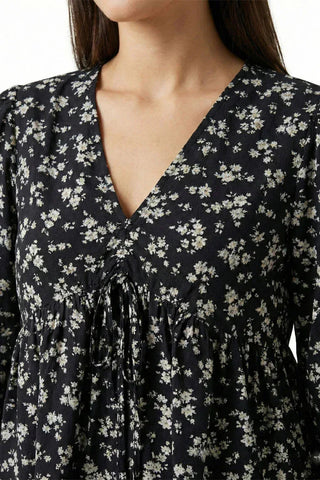 Printed V-Neck Top For Women