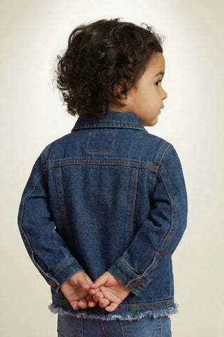 Denim Jacket For Baby Girl - Blue