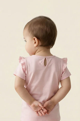 Ruffle Sleeve Tee For Baby Girl