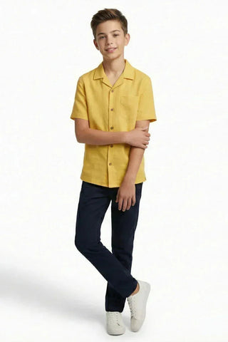 Button-Down Shirt for Boys - Yellow