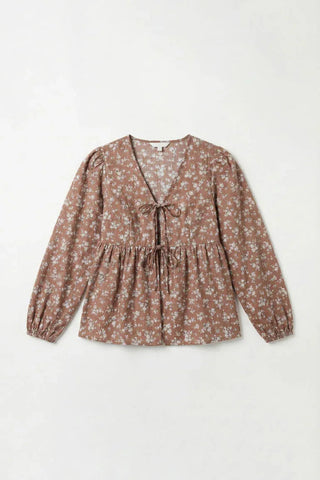 Printed V-Neck Top For Women