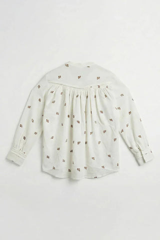 Printed Button-Down Blouse for Women