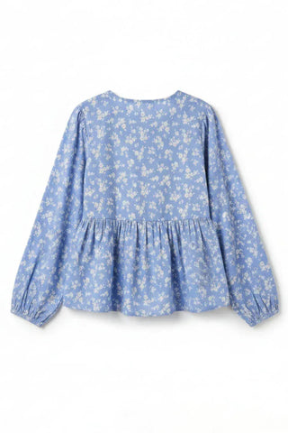 Printed V-Neck Top For Women