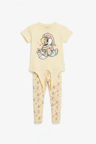 Printed T-Shirt & Leggings Set For Baby Girl