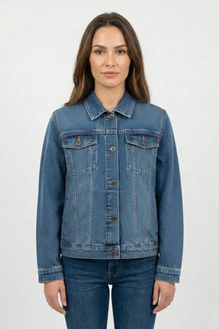 Denim Jacket For Women - Mid Blue