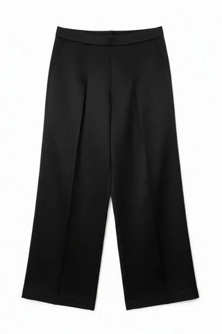 Wide Leg Tailored Trousers for Woman - Black