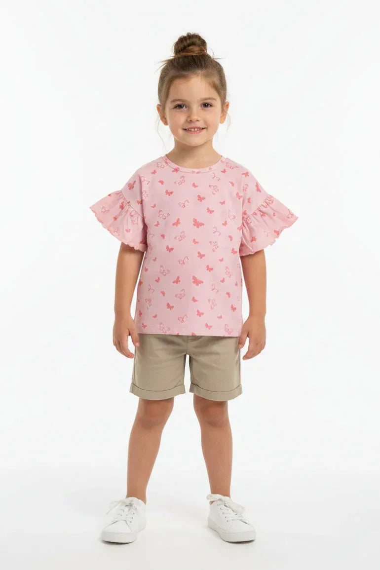 Butterfly Print Top for Baby Girl