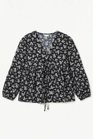Printed V-Neck Top For Women