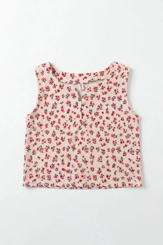 Floral Sleeveless Top for Girl