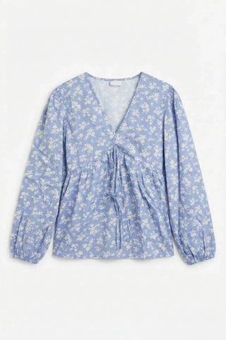 Printed V-Neck Top For Women