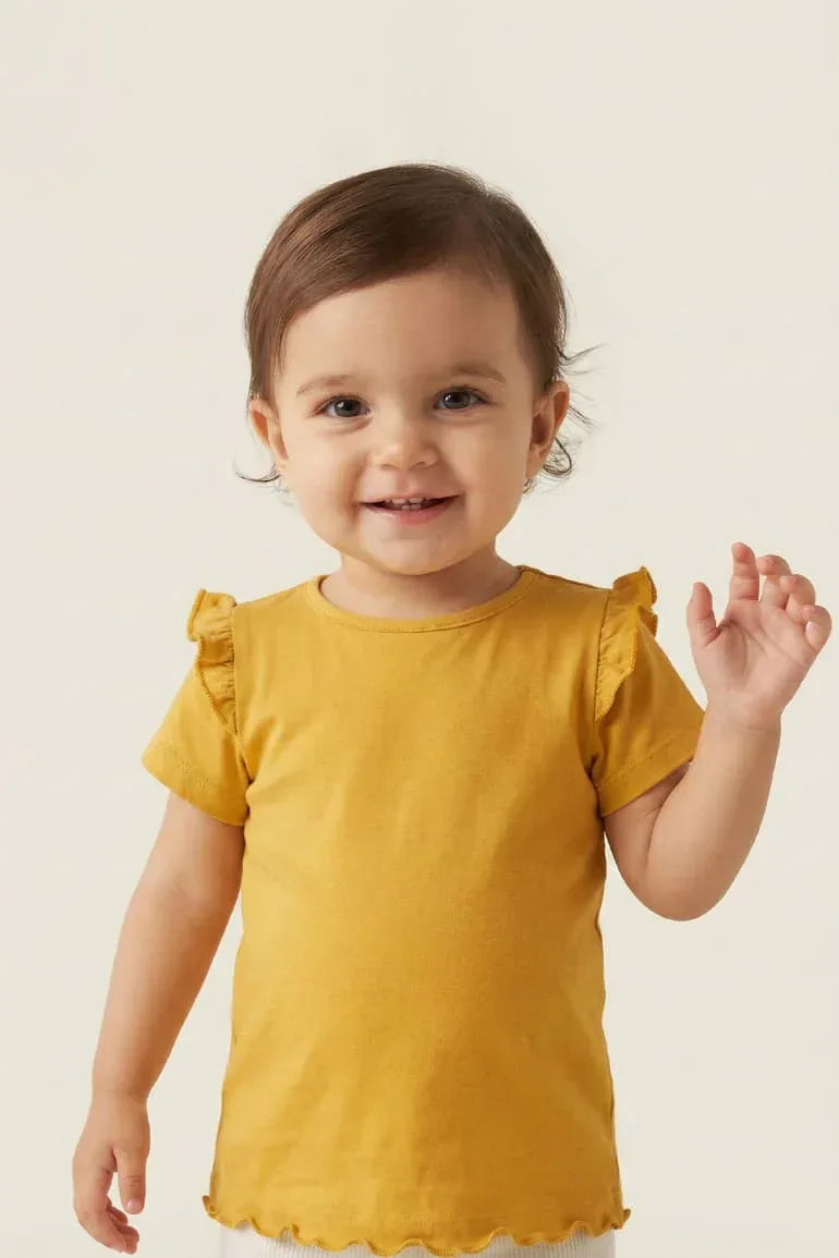 Ruffle Sleeve Tee For Baby Girl