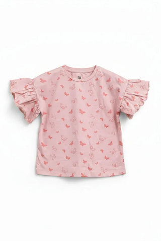 Butterfly Print Top for Baby Girl