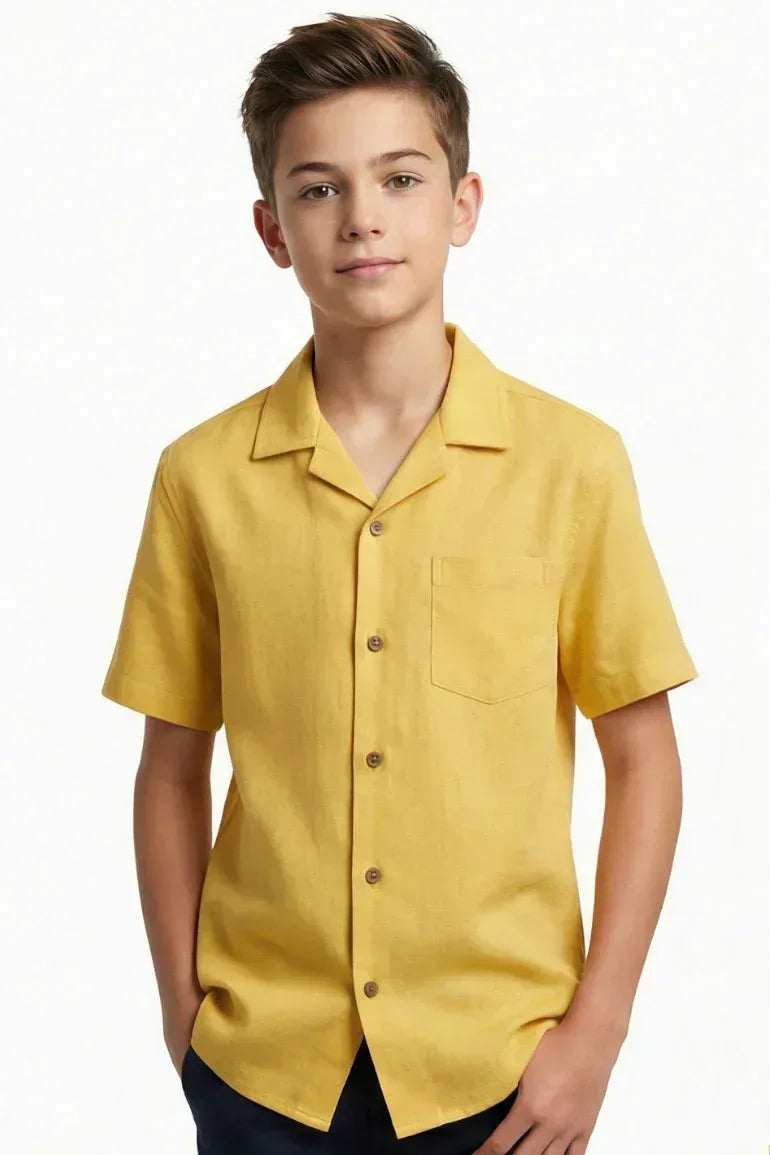 Button-Down Shirt for Boys - Yellow