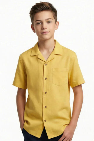 Button-Down Shirt for Boys - Yellow