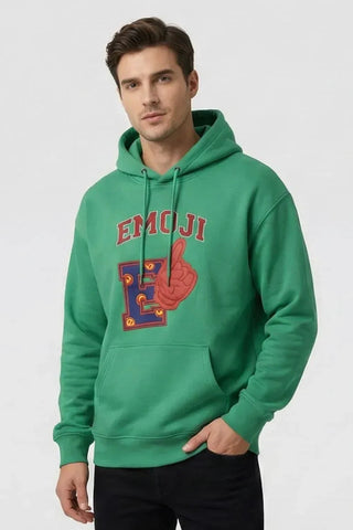 Emoji Graphic Hoodie for Men