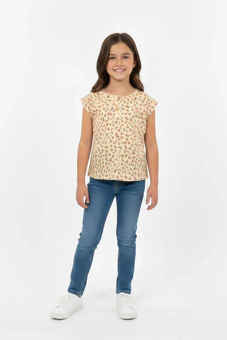Floral Sleeveless Top for Girl
