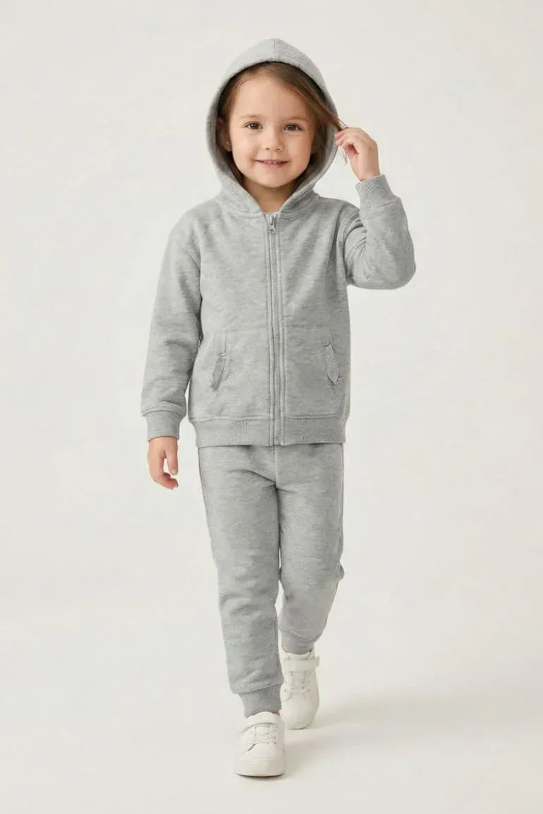 Cozy Zip Hoodie for Kids - Grey
