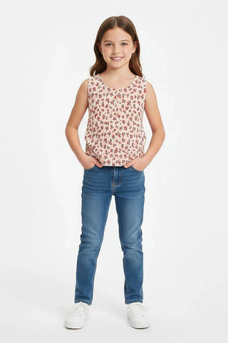 Floral Sleeveless Top for Girl