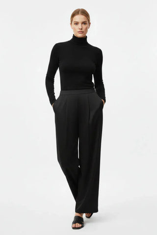 Wide Leg Tailored Trousers for Woman - Black