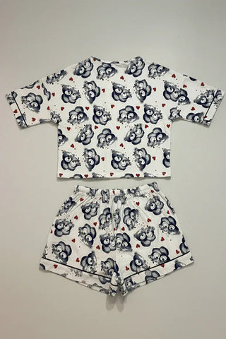 Bear Print Pajama Set For Women