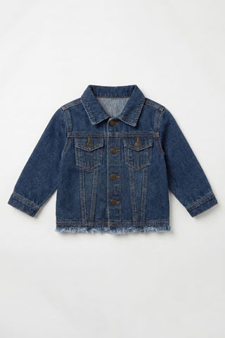 Denim Jacket For Baby Girl - Blue