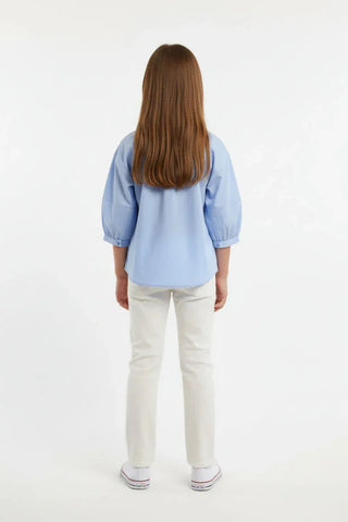 Puff Sleeve Button-Down Top for Girl
