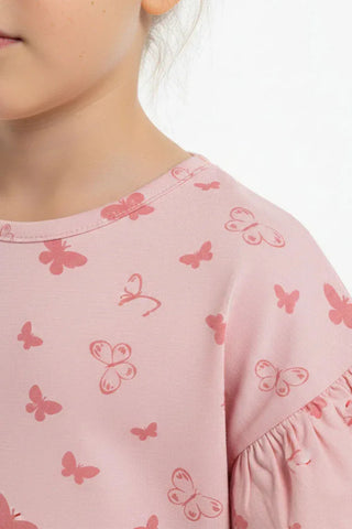 Butterfly Print Top for Baby Girl