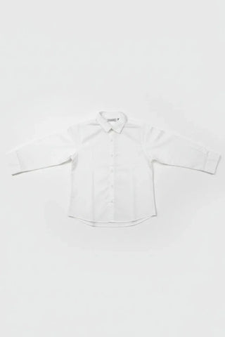 Classic Button-Down Shirt for Boys - White