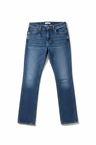 Straight Fit Jeans For Women - Mid Blue