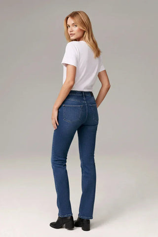 Straight Fit Jeans For Women - Mid Blue