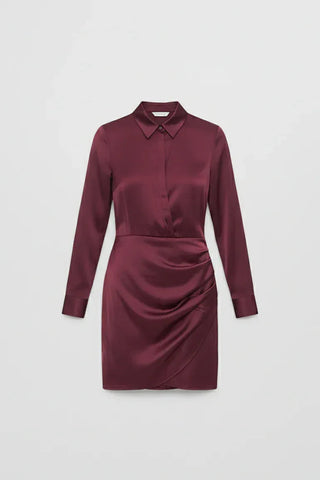 Satin Wrap Dress For Women