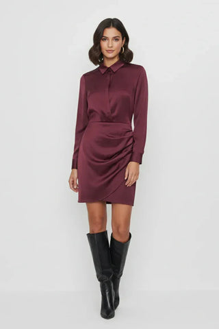 Satin Wrap Dress For Women