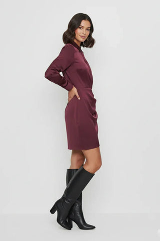 Satin Wrap Dress For Women