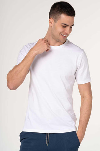 Solid T-Shirt For Men - White