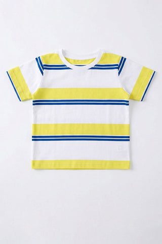 STRIPPED T-SHIRT WITH POCKET FOR BABY BOYS