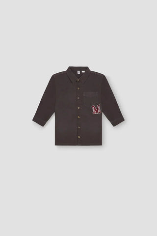 Solid Button Down Shirt For Boy
