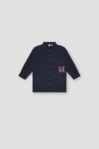 Solid Button Down Shirt For Boy
