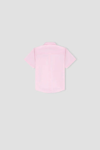 Solid Button Downshirt For Boy