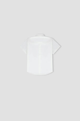 Solid Button Downshirt For Boy